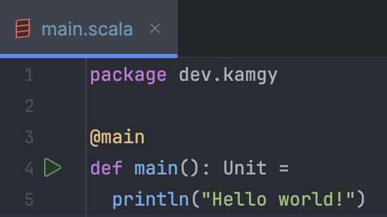 Run main.scala
